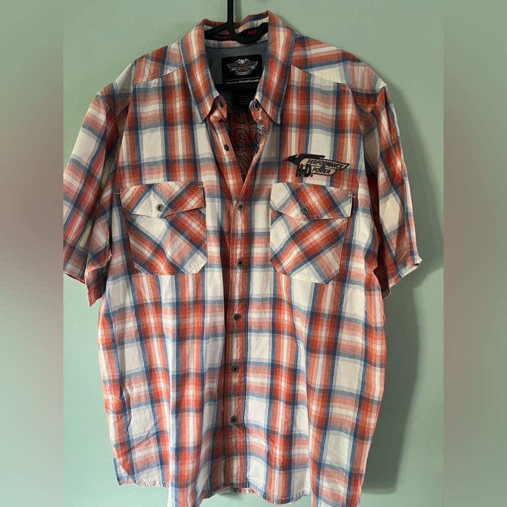 Harley Davidson Plaid Short Sleeve Shirt